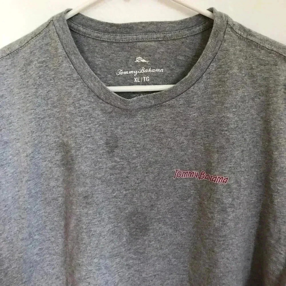 Tommy Bahama High Steaks Grey Crewneck T Shirt Men's Size XL - Picture 3 of 10